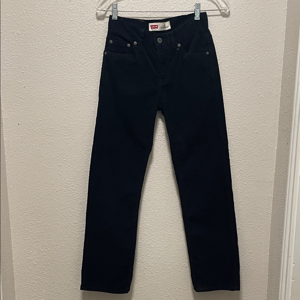 Levis Slim Straight Black Corduroy Jeans